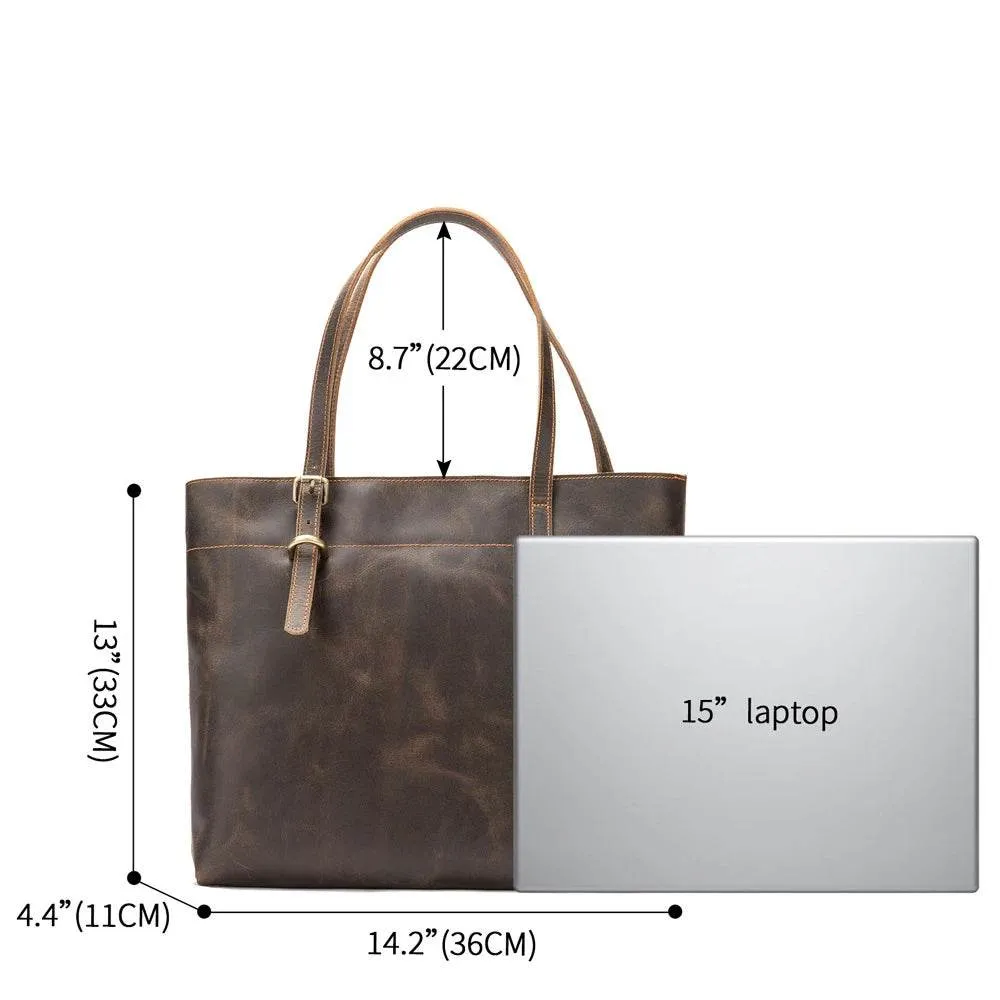 Genuine Leather Business Shoulder Bag for Documents Messenger Bag