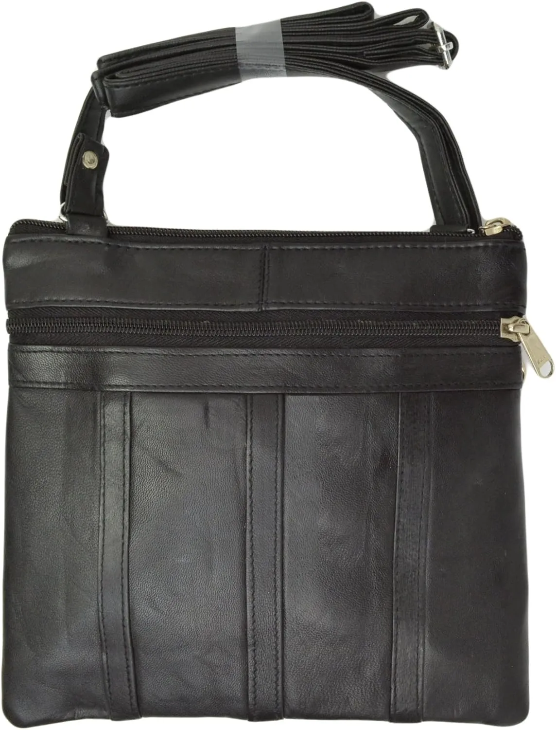 Genuine Leather Cross Body Bag - Black, Unisex Bag
