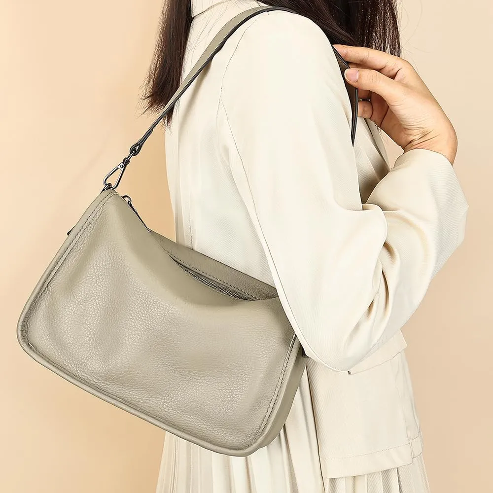 Genuine Leather Crossbody Bag Womens Lightweight Shoulder Purse ladies Small Hobo Handbag