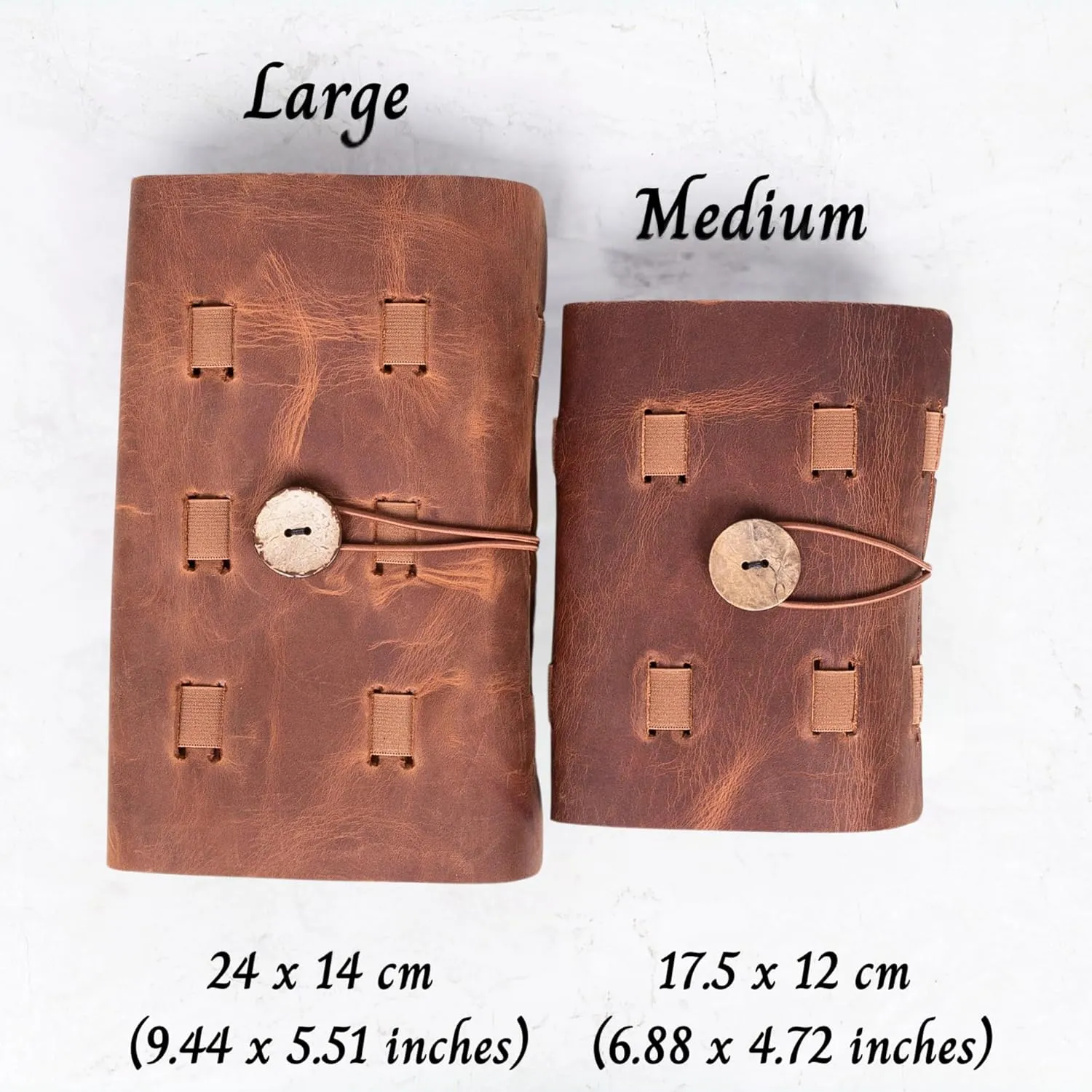 Genuine Leather Electronic Cable Organizer Bag Handmade Travel Cord Organizer Roll Case for Hard Drives, Cables, Charger, Phone, USB, SD Card (Large - Brown)