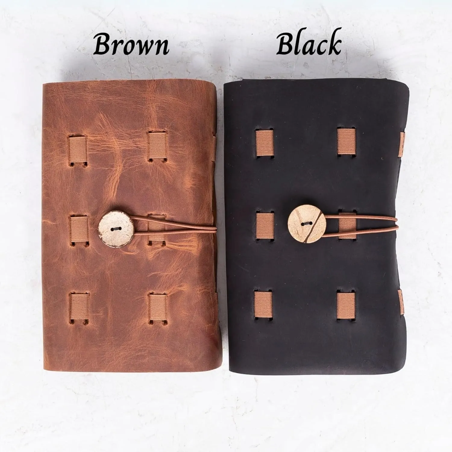 Genuine Leather Electronic Cable Organizer Bag Handmade Travel Cord Organizer Roll Case for Hard Drives, Cables, Charger, Phone, USB, SD Card (Large - Brown)
