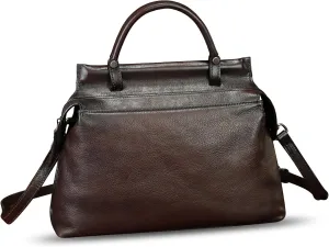 Genuine Leather Handbag for Women Retro Leather Crossbody Bag Pouch Vintage Handbag Purse Ladies Satchel