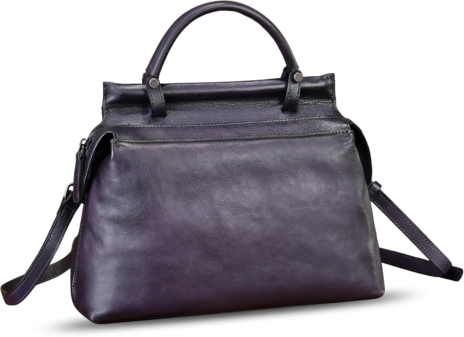 Genuine Leather Handbag for Women Retro Leather Crossbody Bag Pouch Vintage Handbag Purse Ladies Satchel
