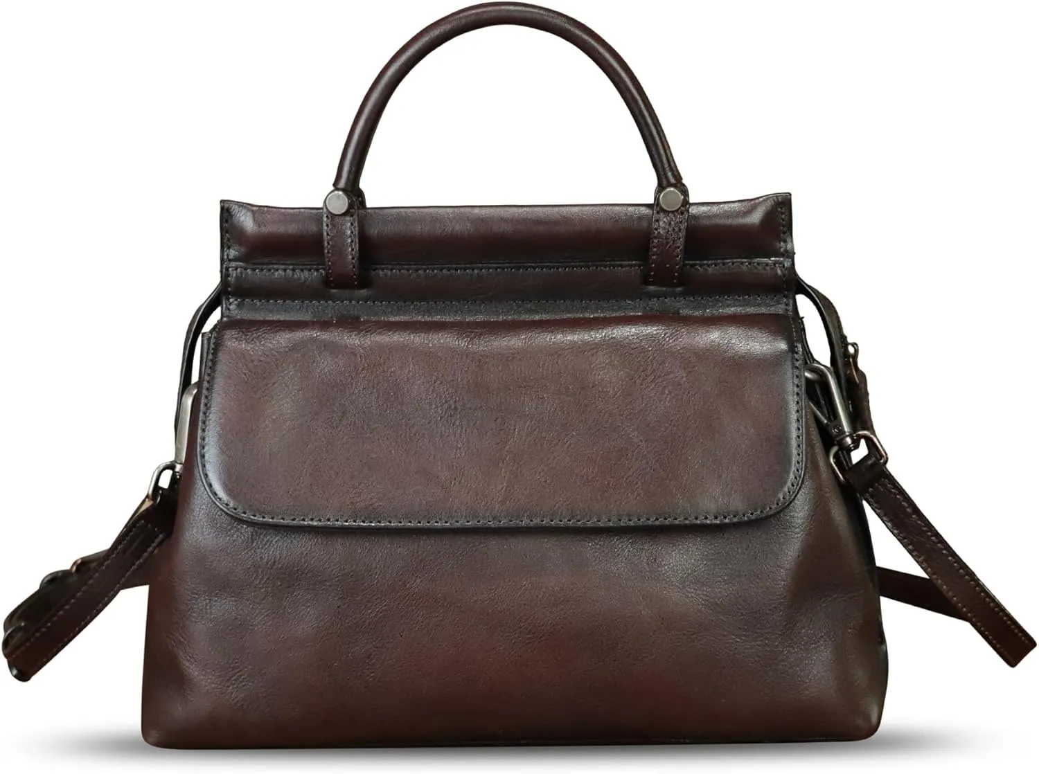 Genuine Leather Handbag for Women Retro Leather Crossbody Bag Pouch Vintage Handbag Purse Ladies Satchel