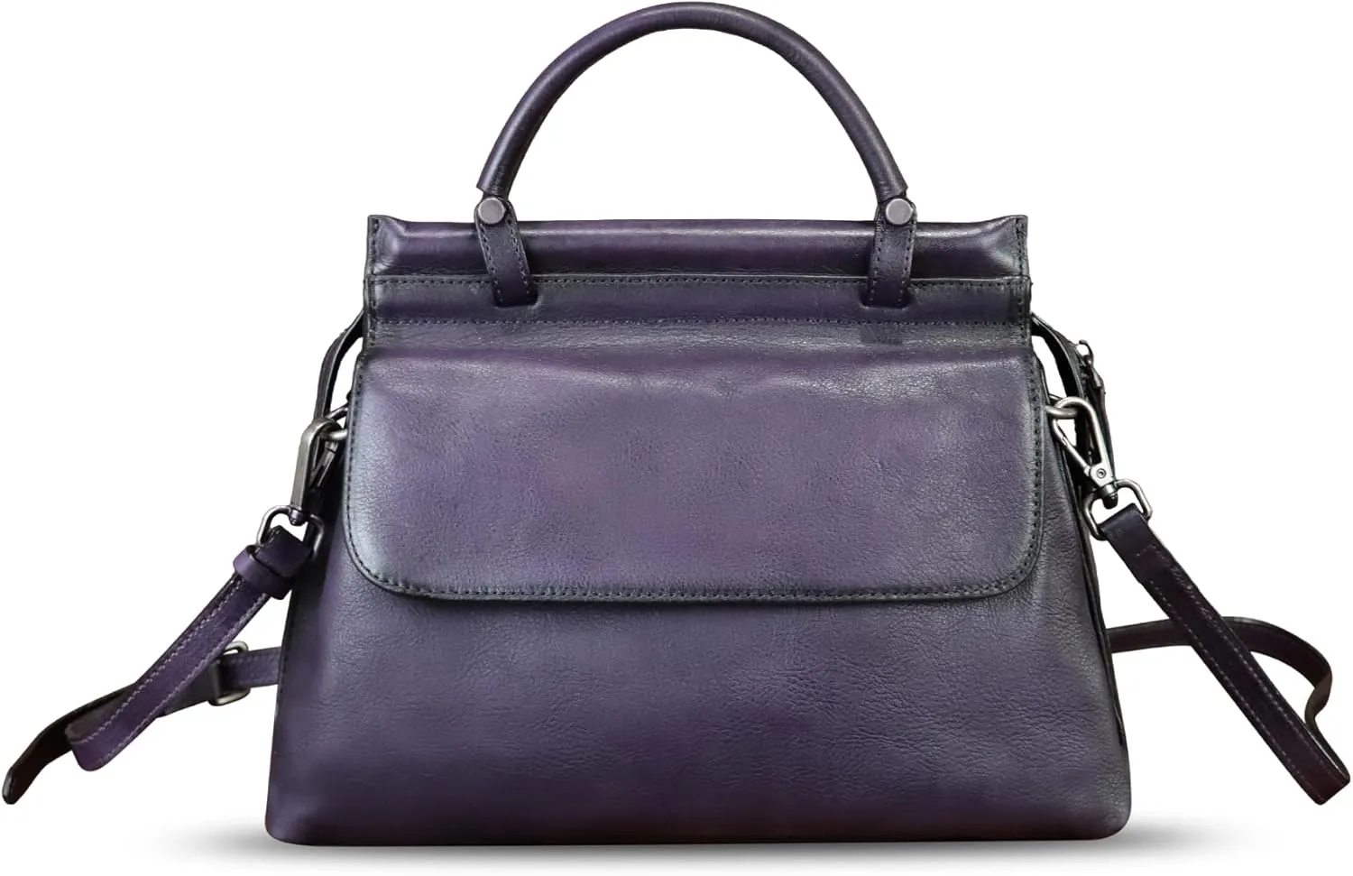 Genuine Leather Handbag for Women Retro Leather Crossbody Bag Pouch Vintage Handbag Purse Ladies Satchel