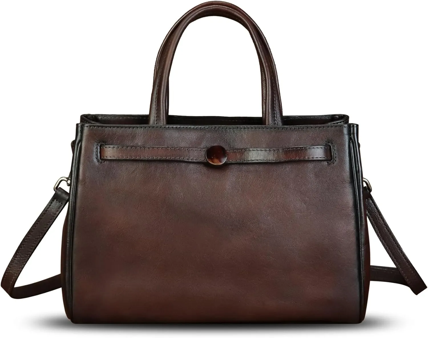 Genuine Leather Handbags for Women Vintage Real Leather Messenger Bag Shoulder Bag Crossbody Bag Satchel Purse
