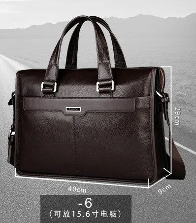 Genuine leather laptop bag