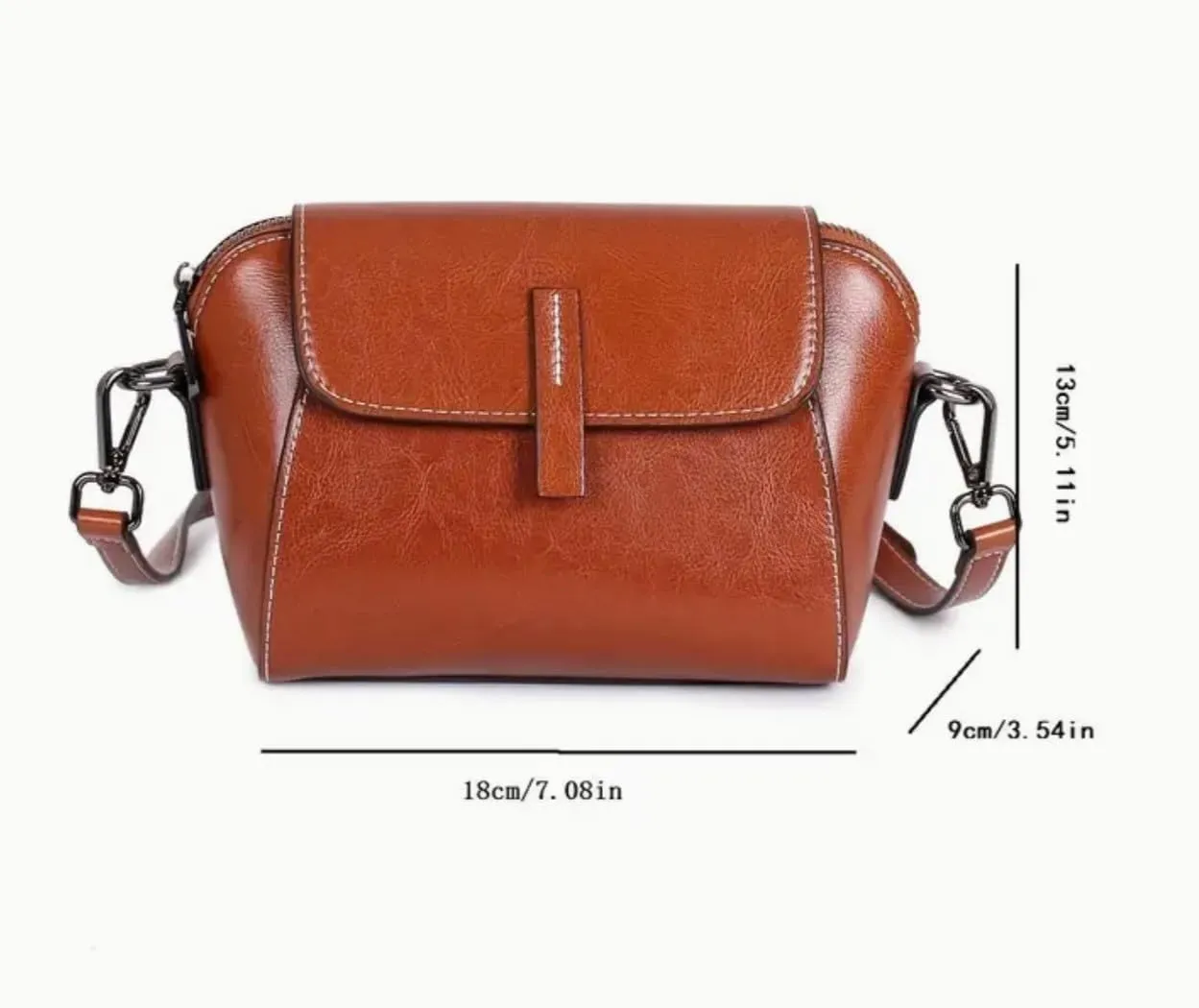 Genuine Leather Mini Small Crossbody Shoulder Bag for Women, Real Cow Leather Handbag Purse