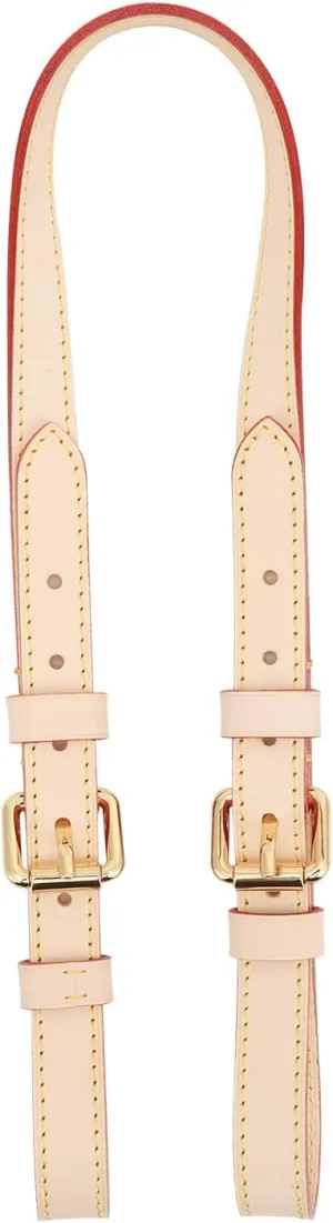 Genuine Leather Purse Strap Replacement for Shoulder Bag, Adjustable Cowhide Leather Handle Bag Straps for Purses, Handbags, Fit for Louis Vuitton - Natural, Length 25-29 Inch, Width 20 mm