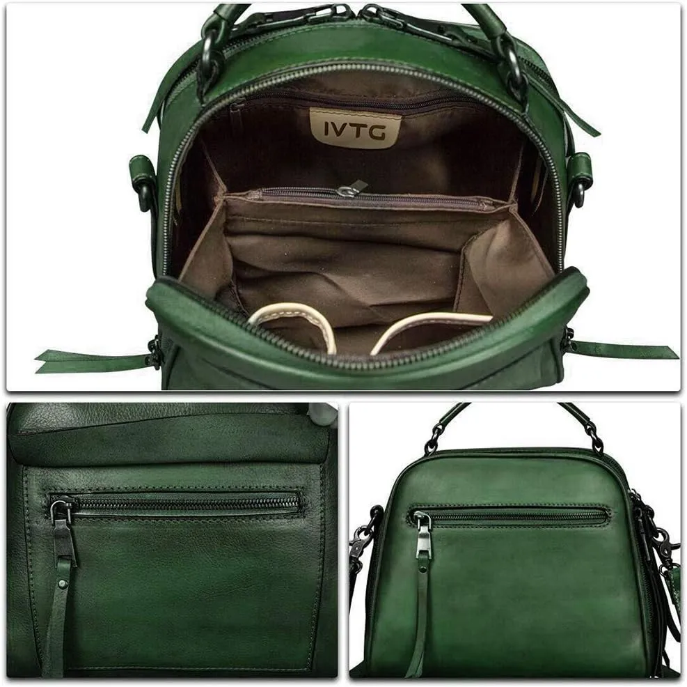 Genuine Leather Purses and Handbags for Women Shoulder Bag Vintage Handmade Real Leather Crossbody Satchel Purse with Strap