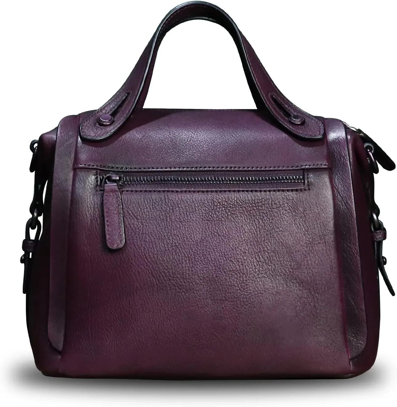 Genuine Leather Satchel Handbag for Women Retro Handmade Top Handle Crossbody Shoulder Bag Purses