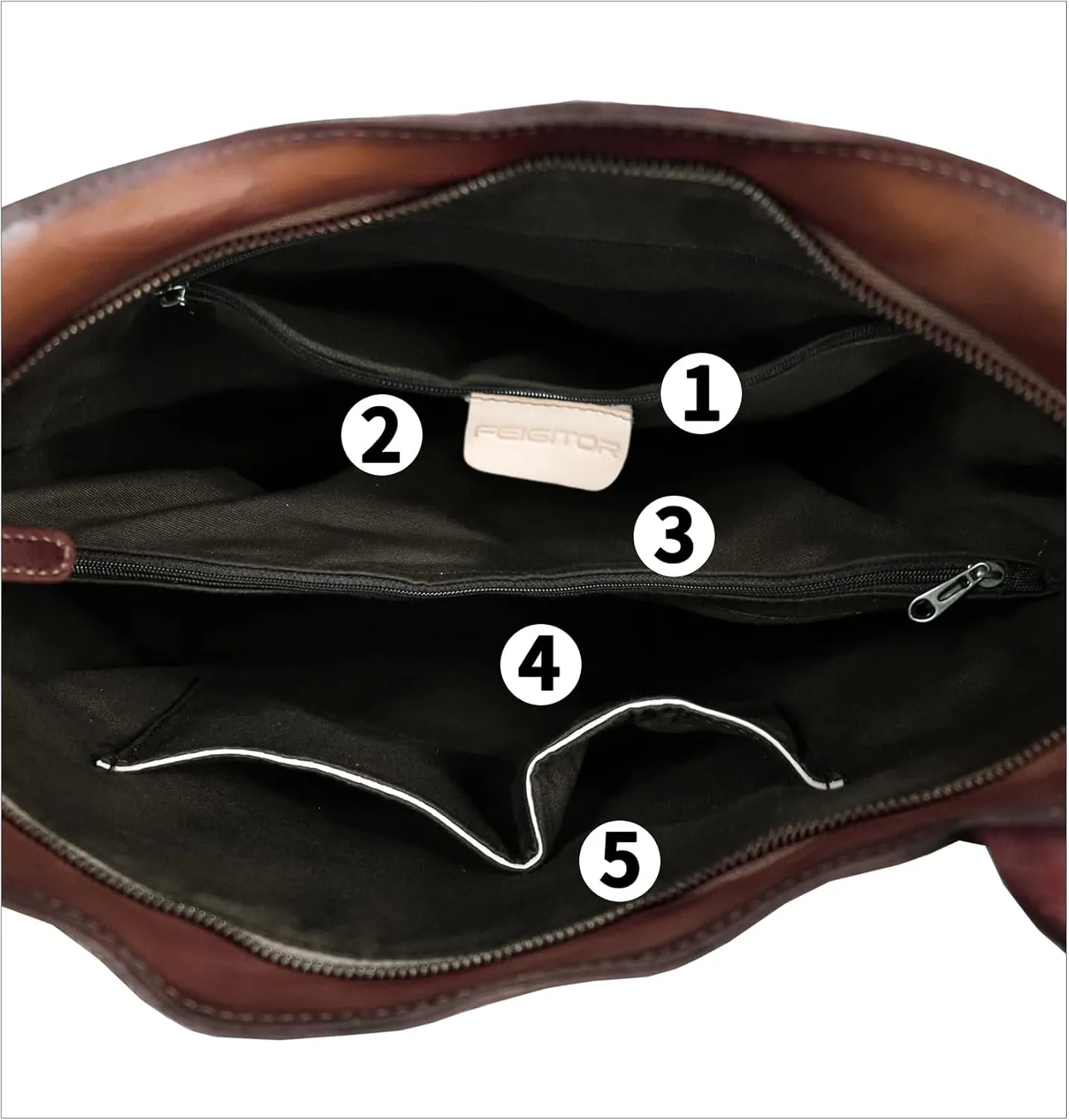 Genuine Leather Shoulder Bag for Women Hand Painted Leather Handbag Handmade Purse Work Tote Bag Casual Purse