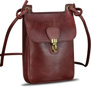 Genuine Leather Small Purses Phone Bag for Women Vintage Handmade Mini Crossbody Bag Shoulder Bag Phone Pouch