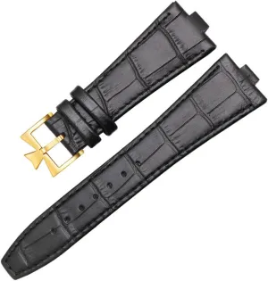 Genuine leather strap is suitable for Vacheron Constantin OVERSEAS Series 4500V 5500V P47040 stainless steel buckle