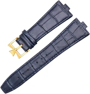 Genuine leather strap is suitable for Vacheron Constantin OVERSEAS Series 4500V 5500V P47040 stainless steel buckle