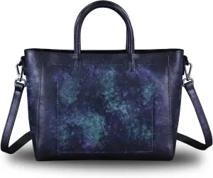 Genuine Leather Top Handle Handbag for Women Retro Satchel Vintage Cowhide Handmade Crossbody Handbags Purse Hobo Bag