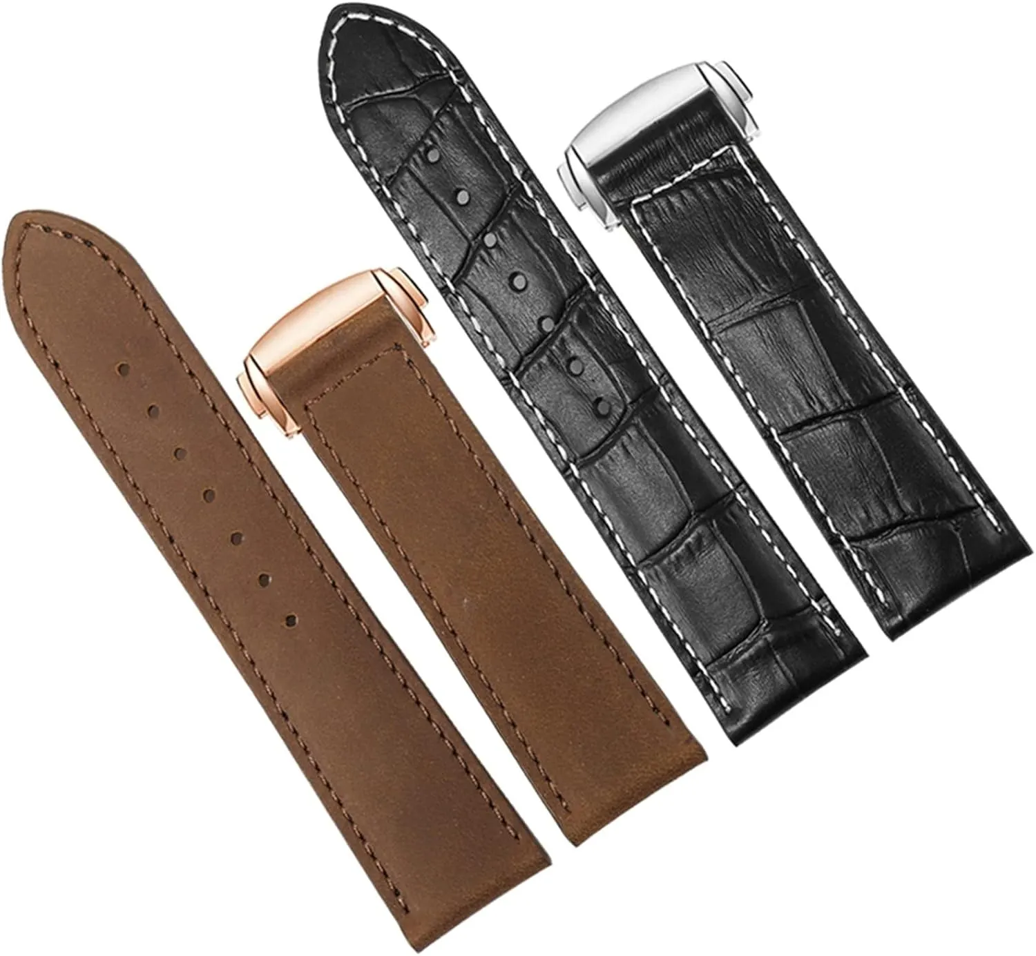 Genuine Leather Watch Band for Hamilton Kaqi Field Aviation Frosted Folding Buckle Watch Chain 20mm 22mm Strap (Color : 25-12mm, Size : 20mm)