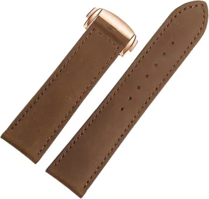 Genuine Leather Watch Band for Hamilton Kaqi Field Aviation Frosted Folding Buckle Watch Chain 20mm 22mm Strap (Color : 25-12mm, Size : 20mm)