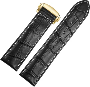 Genuine Leather Watch Band for Hamilton Kaqi Field Aviation Frosted Folding Buckle Watch Chain 20mm 22mm Strap (Color : 25-12mm, Size : 20mm)
