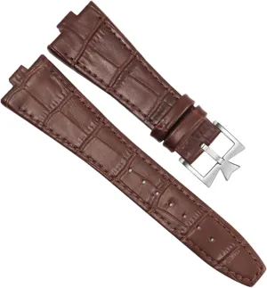 Genuine Leather Watchband for Vacheron Constantin Overseas Series 4500V 5500V P47040 Stainless Steel Buckle 25 * 8 mm Men Watch Strap