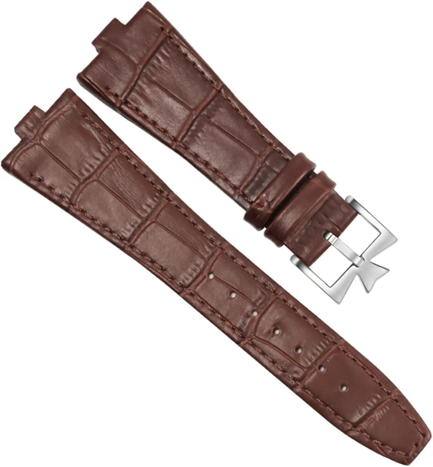 Genuine Leather Watchband for Vacheron Constantin Overseas Series 4500V 5500V P47040 Stainless Steel Buckle 25 * 8 mm Men Watch Strap