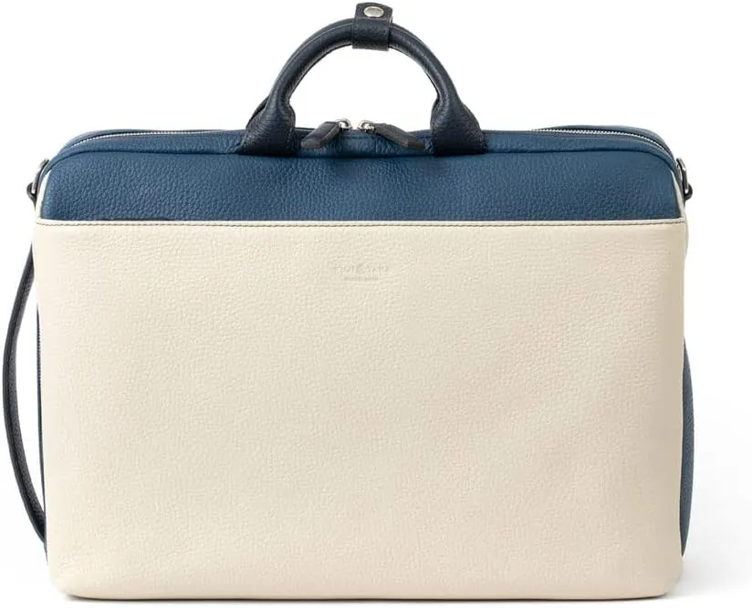 Genuine Multi Leather Briefcase/Ruck A4, Made In Japan, No.627512, Ivory