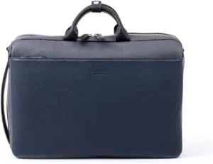 Genuine Multi Leather Briefcase/Ruck A4, Made In Japan, No.627512, Navy