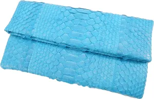 Genuine Python Snake Skin Leather Soft Fold Clutch Bag Purse