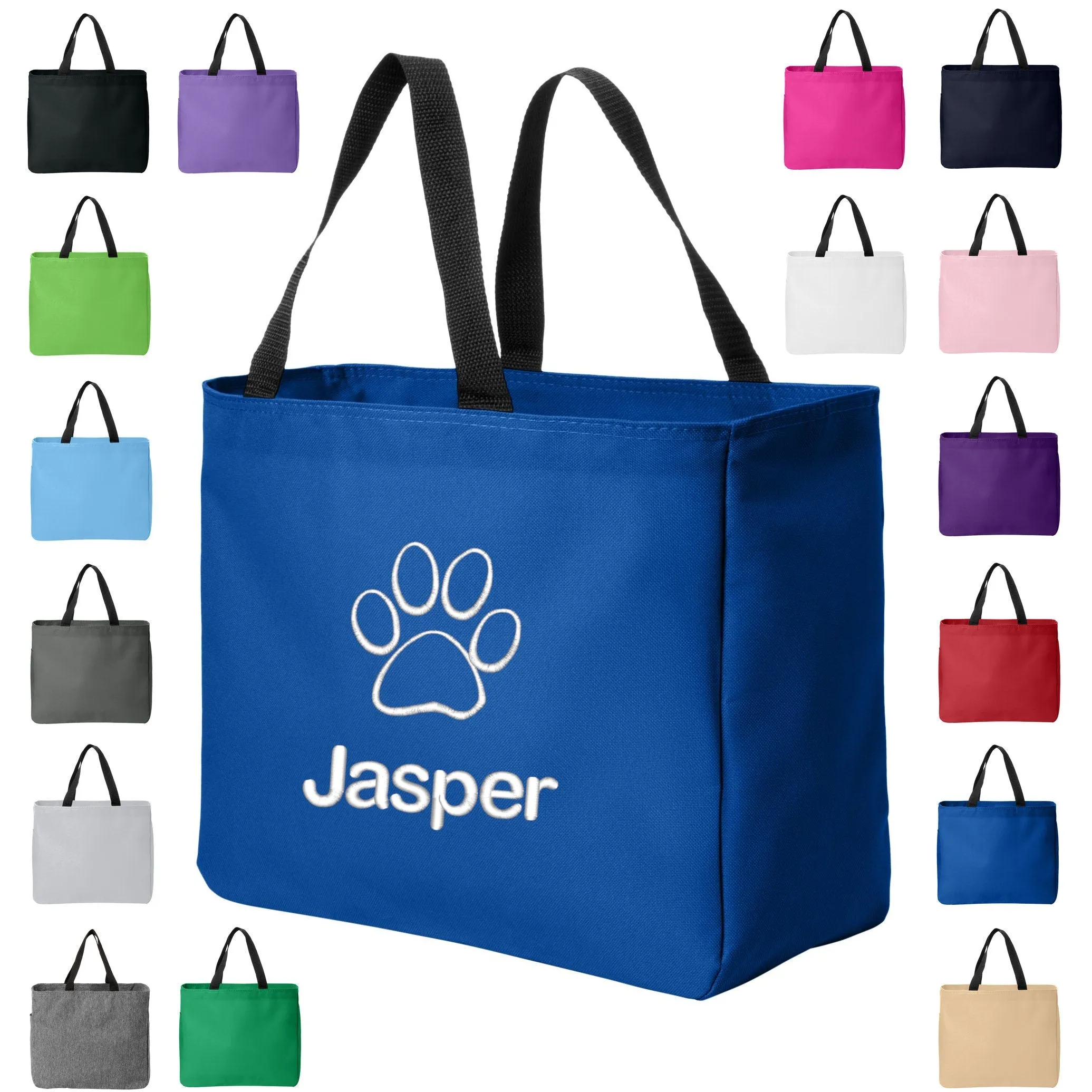 Gift, Name, Price Bag, Gift Groomer Paw Bag, Personalized Lover Tote Tote, Low Embroidered Only today Custom Attentive support Print Pet Dog Animal