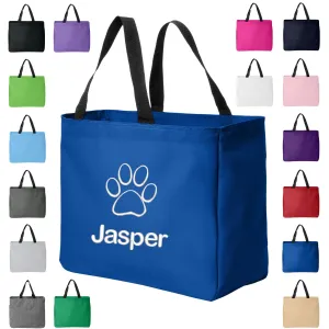 Gift, Name, Price Bag, Gift Groomer Paw Bag, Personalized Lover Tote Tote, Low Embroidered Only today Custom Attentive support Print Pet Dog Animal