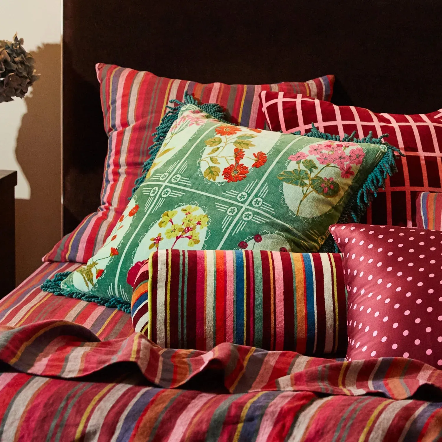 Gigi Velvet Cushion | Forest