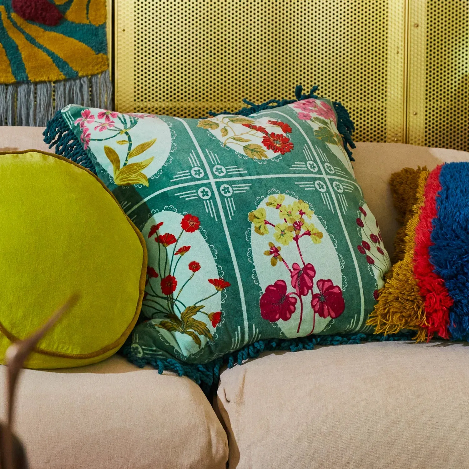 Gigi Velvet Cushion | Forest