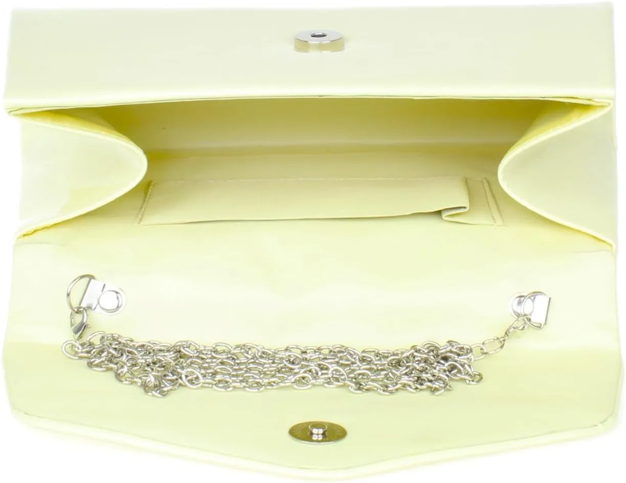 Girly HandBags Patent Clutch Bag Handbag Small Hard Case Ladies