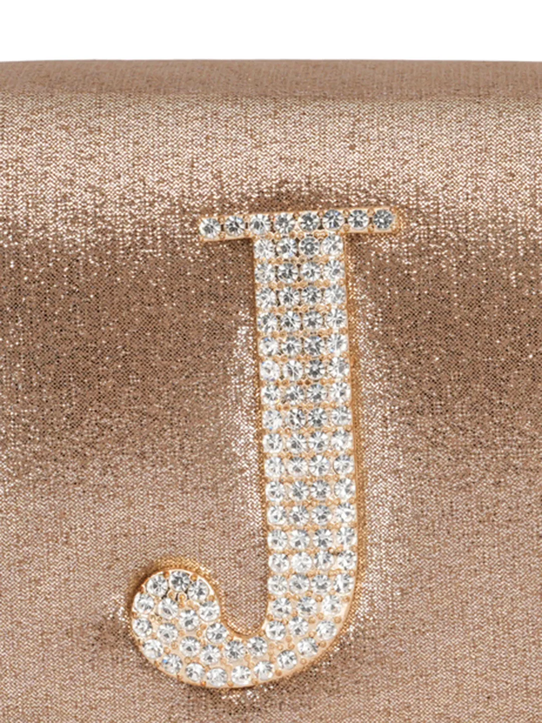 Golden J Alphabhet Intial Embellised Flap Bag