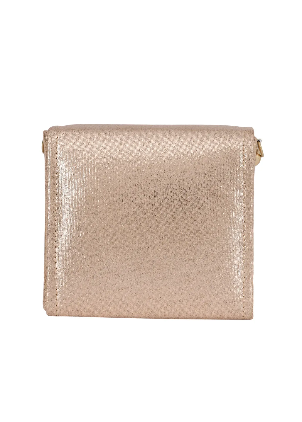 Golden K Alphabhet Intial Embellised Flap Bag