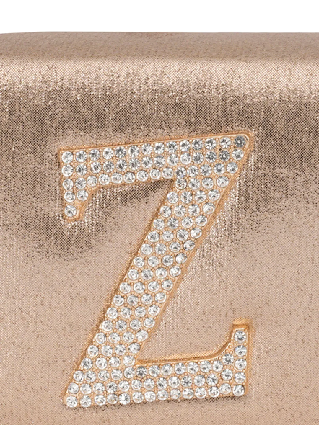 Golden Z Alphabhet Intial Embellised Flap Bag