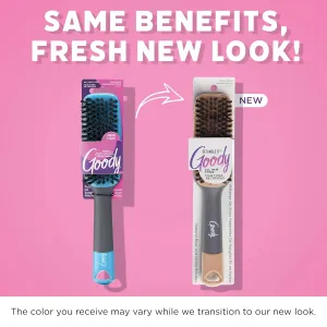 Goody Straight Talk Boar Bristle Hair Brush Gray and Brown 1 Ct (Pack of 2)