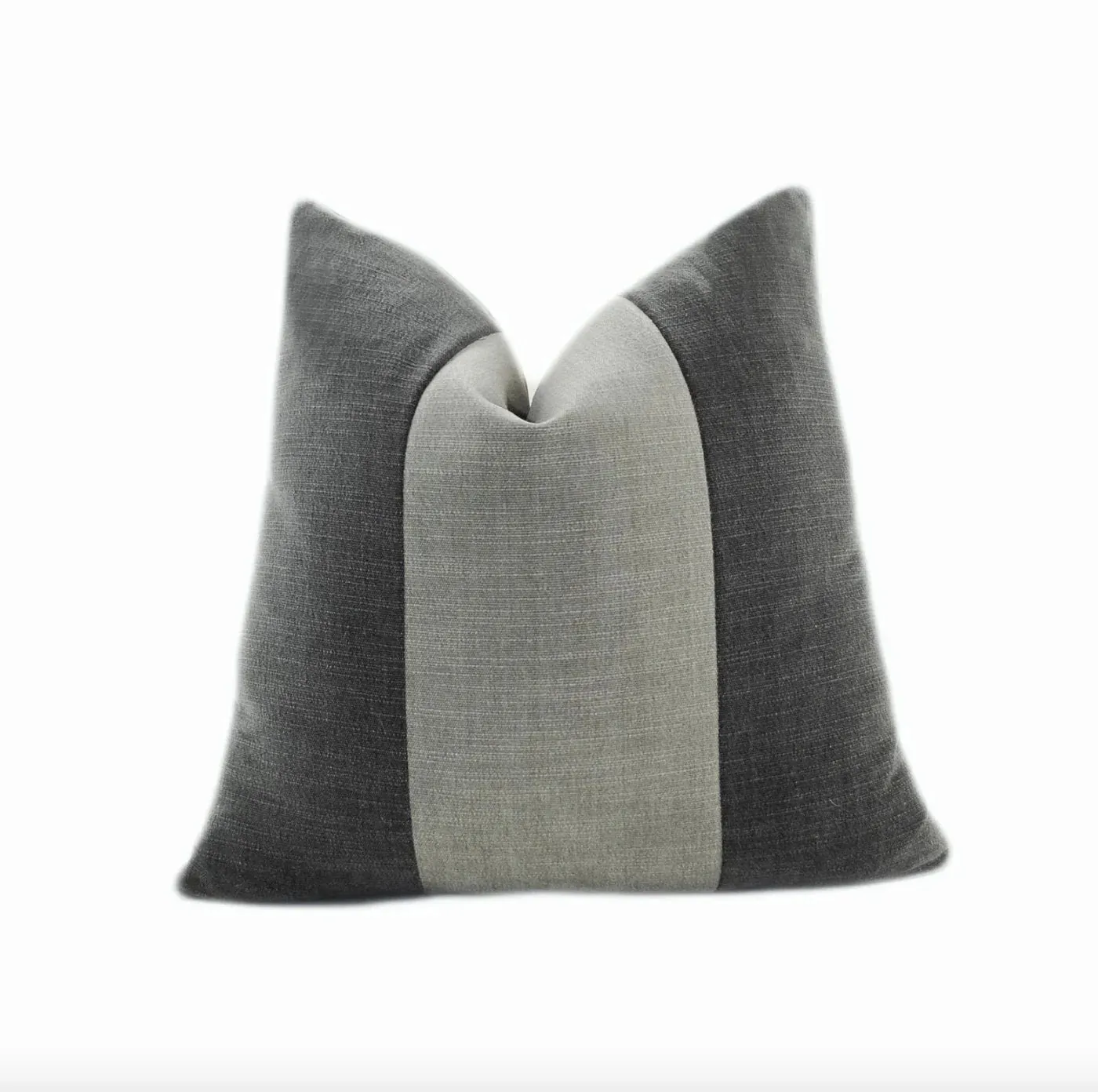 Graphite and Slate Gray Throw Pillow