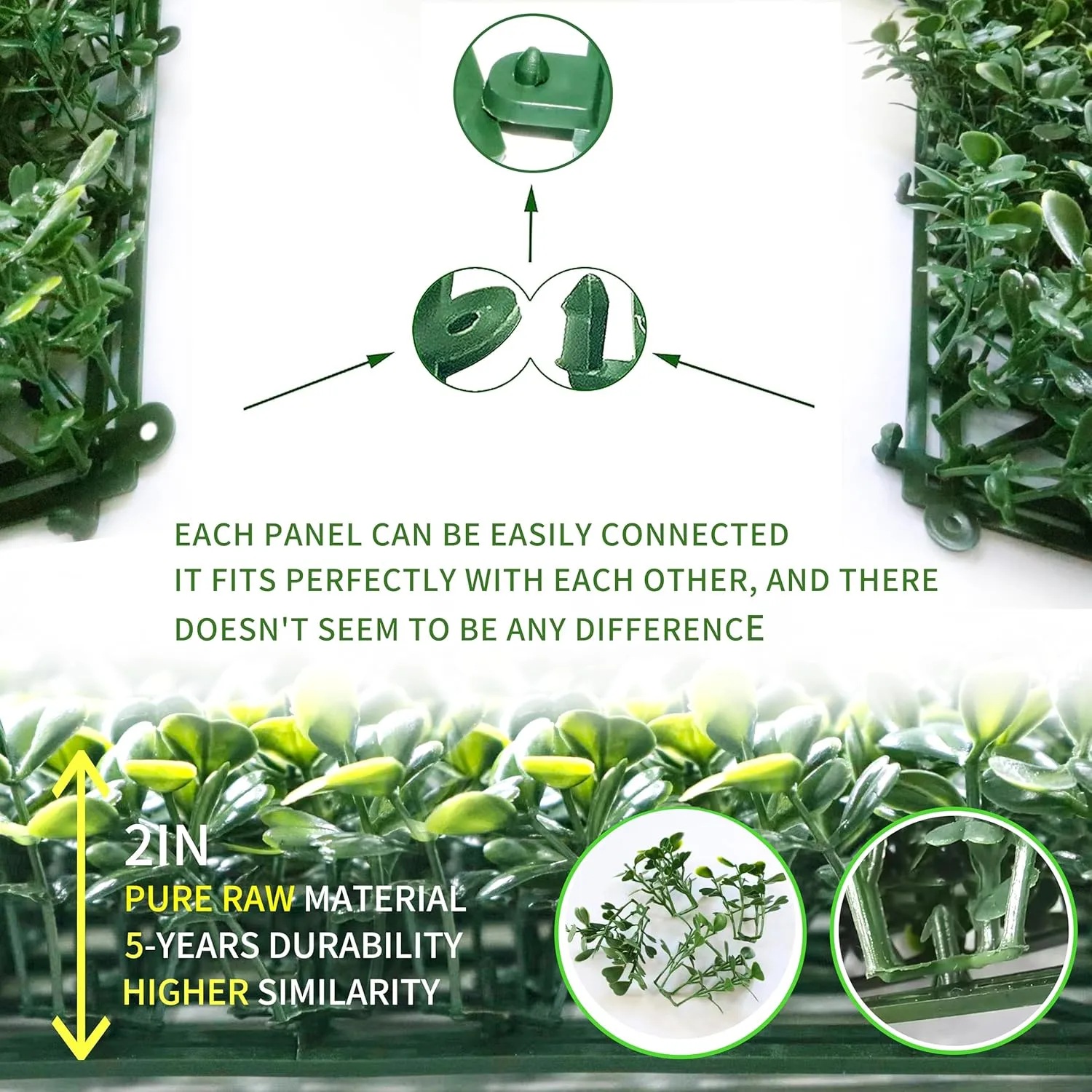 Grass Wall Panels, 10"x 10"(12pcs) 4-Layer Artificial Boxwood Faux Green Wall for Interior, Garden Party Wedding Backdrop, Indoor Outdoor Plant Wall Decor