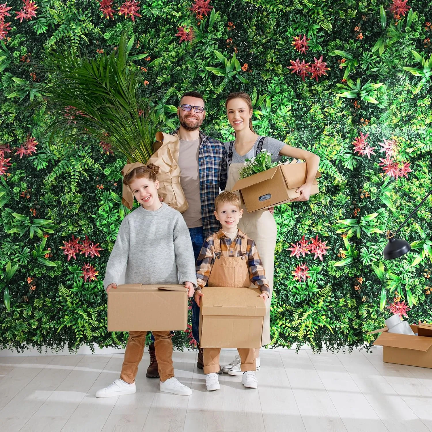 Grass Wall Panels 6 Pack 20"x20", Artificial Hedge Greenery Wall Backdrop, Plant Wall, UV Protected Privacy Fence Screen, Green Wall Decor for Outdoor Indoor Wedding Décor