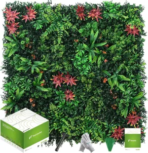 Grass Wall Panels 6 Pack 20"x20", Artificial Hedge Greenery Wall Backdrop, Plant Wall, UV Protected Privacy Fence Screen, Green Wall Decor for Outdoor Indoor Wedding Décor