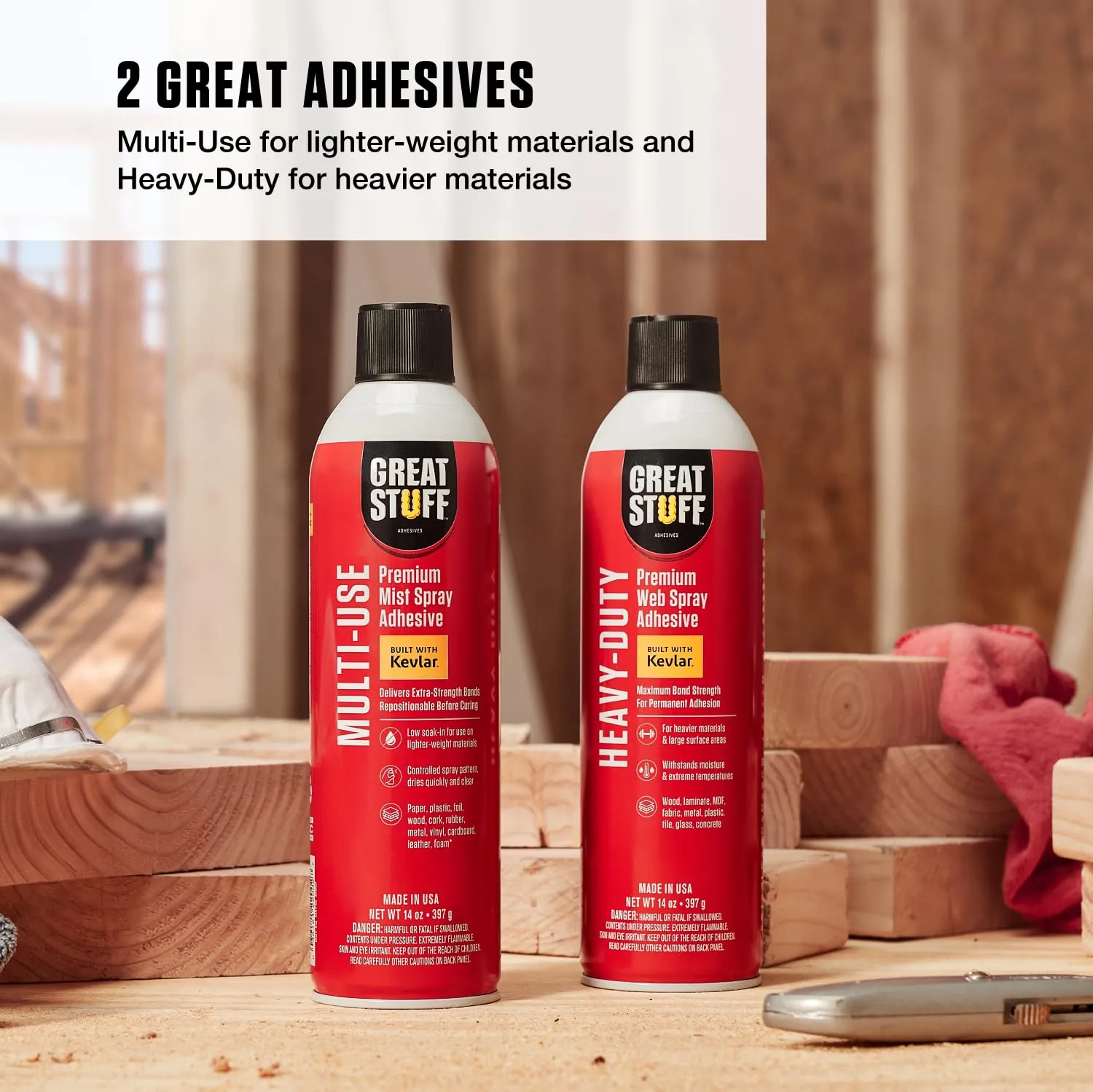 Great Stuff™ Multi-Use Mist Adhesive 3-Pack - 14 oz - Aerosol
