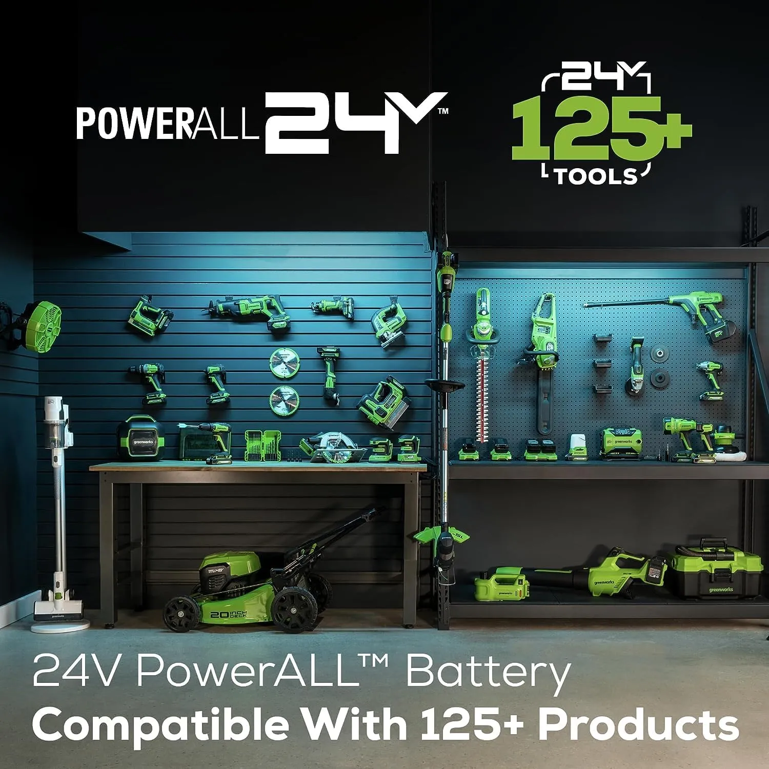 Greenworks 24V 8.0Ah Lithium-Ion Battery(Genuine Greenworks Battery/ 125  Compatible Tools)
