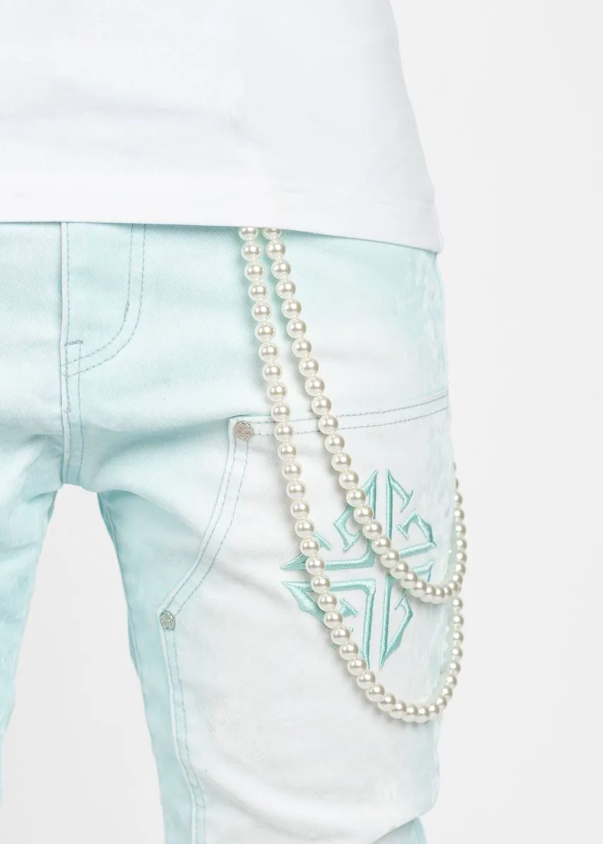 GUAPI VELVET TIFFANY CARPENTER STACKED DENIM