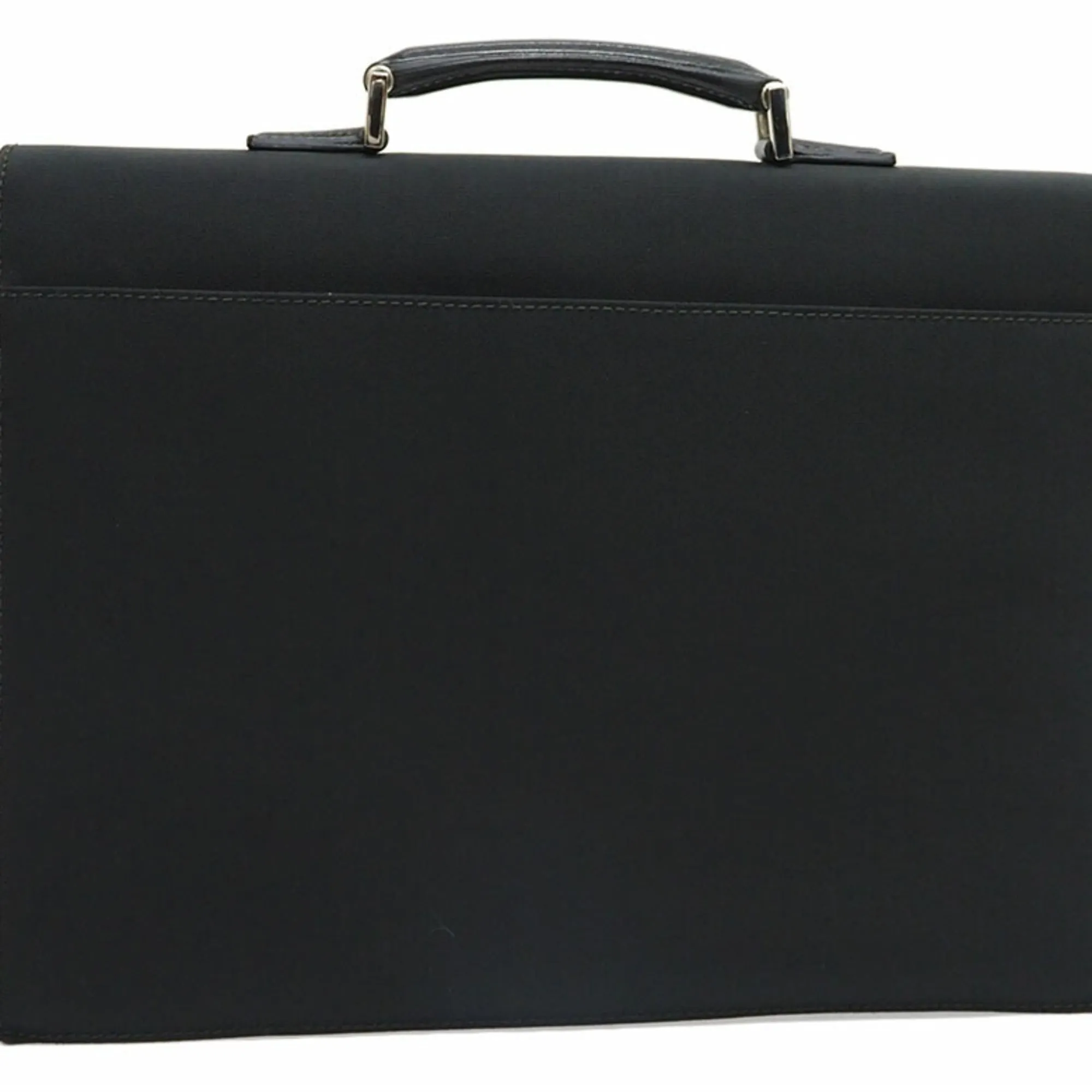 GUCCI Business Bag Briefcase Black Nylon Leather A4 Men's