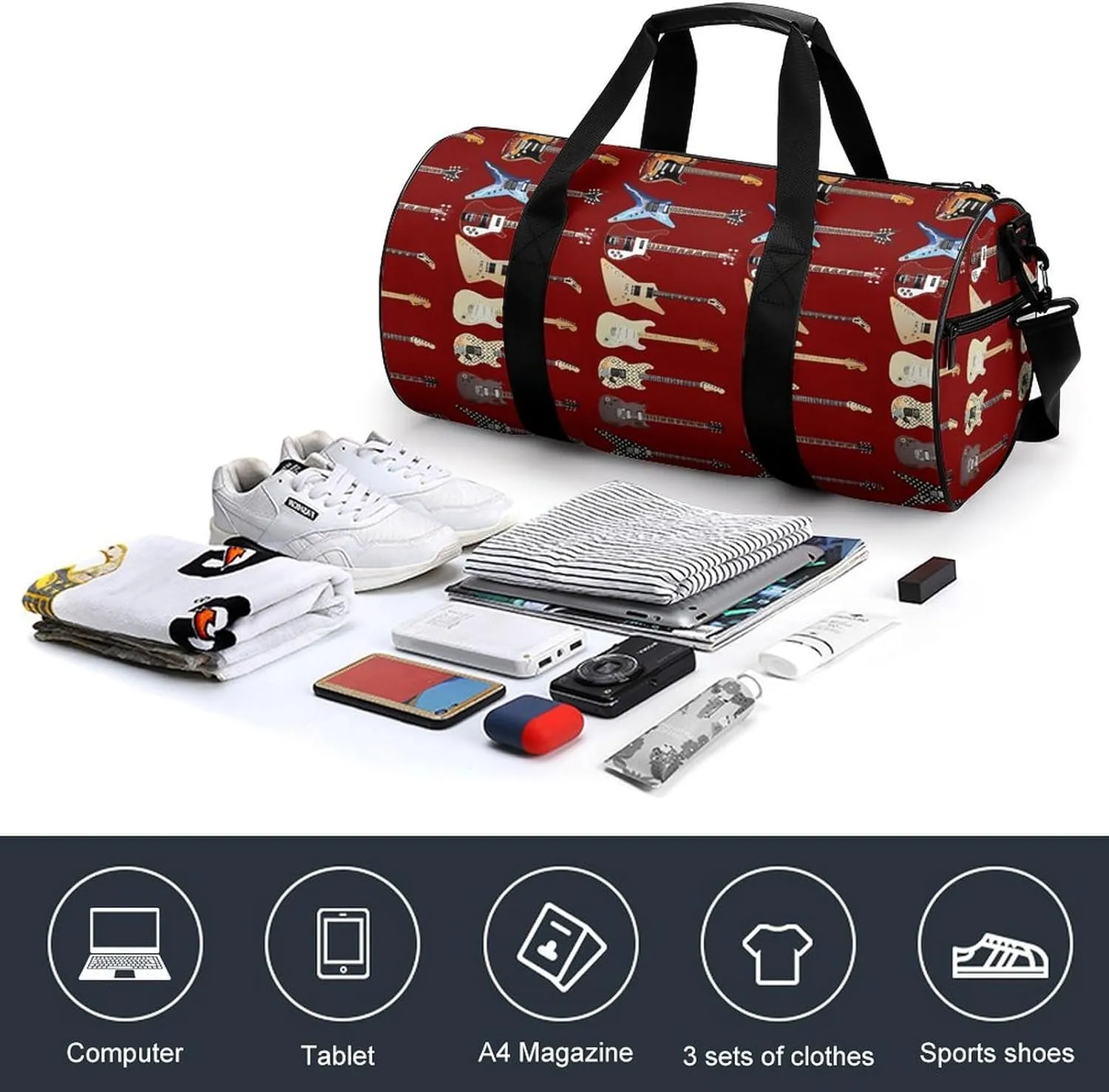 GUIT ARS Large Capacity Portable Cylindrical Fitness Bag