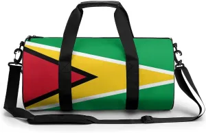Guyana Flag Waterproof Gym Bag for Travel Dry Wet Separation for Beach Yoga Weekender