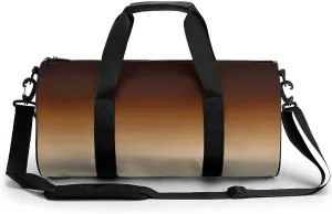 Gym Bag 17in for Men Women, Waterproof Foldable Sports Organizer, Durable Workout Travel Duffle Bag, Warm Horizon Glow-1603