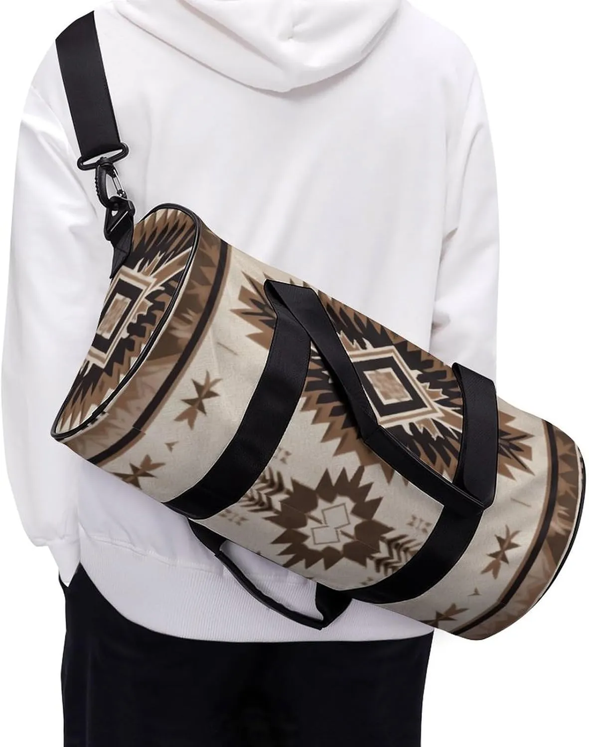 Gym Bag for Men Women Native American Duffel Bag Overnight Bag with Compartment Gym Sackpac