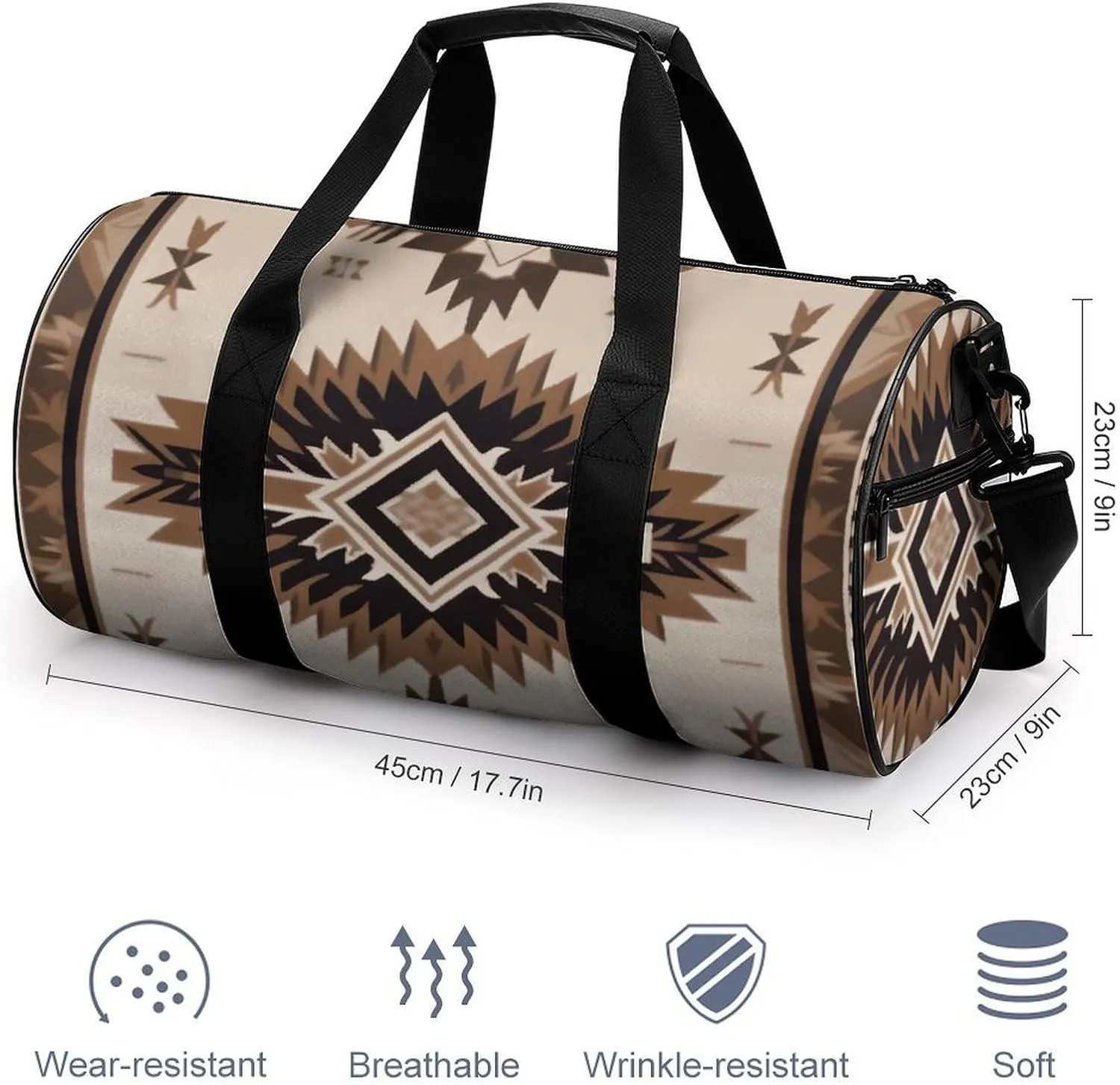 Gym Bag for Men Women Native American Duffel Bag Overnight Bag with Compartment Gym Sackpac